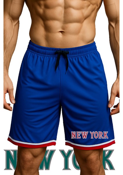 Cepli New York Baskılı Basketbol Şortu Spor Şort