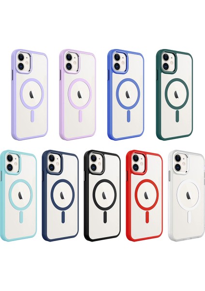 Apple iPhone 11 ile Uyumlu Kılıf Lavendery Gray Delexo Kablosuz Şarj Özellikli Kapak (Apple iPhone 11 ile Uyumlu, Lavendery Gray)