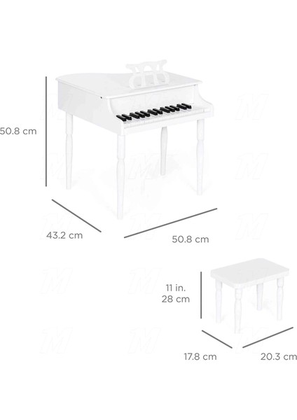 Çocuk Için Ahşap Piyano BP30BK