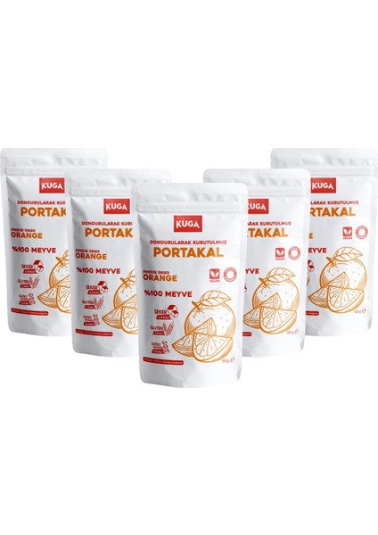 Freeze Dried Fruits-Dondurularak Kurutulmuş Meyveler-(Beş Adet Portakal)