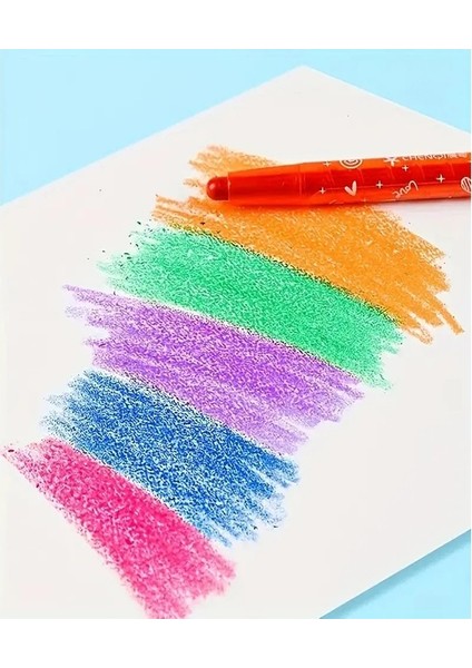 Çevirmeli 12 Li Mum Boya Uzun 1 Paket Mikro 12 Renk Çevirmeli Mum Boya Pastel Silinebilir Mum Boya Tam Boy indirimleri