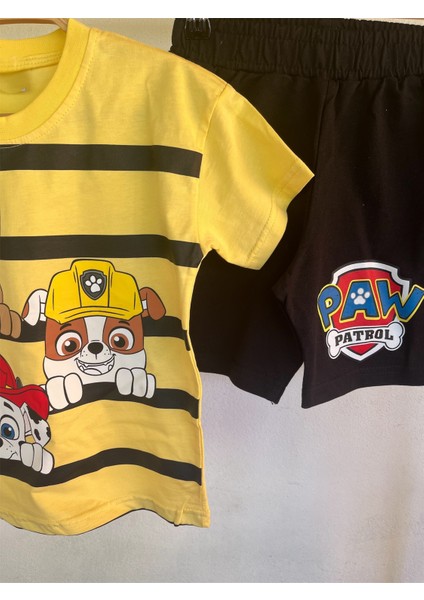 Erkek Çocuk Paw Petrol Desenli Şortlu Takım