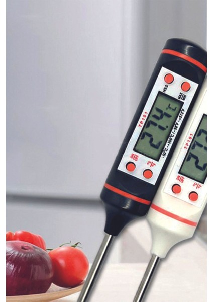 Dijital Aşçı Gıda Termometresi Mutfak Daldırma Tip Su Mama Yoğurt Mayalama Sunum Kağıdı fiyatları