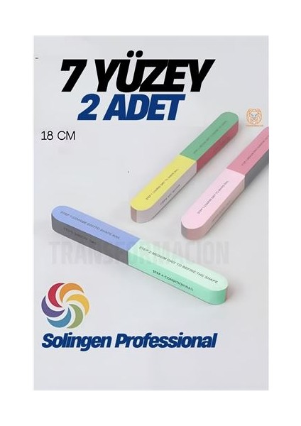 7 Yüzeyli Tırnak Törpü ve Parlatma Blok Sünger Professional