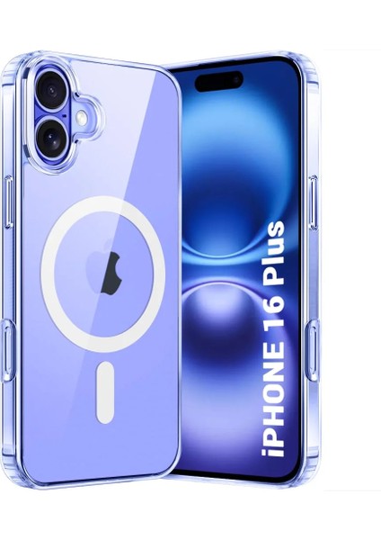 IPhone 16 Plus Magsafe Özellikli Şeffaf Renkli Koruyucu Kılıf