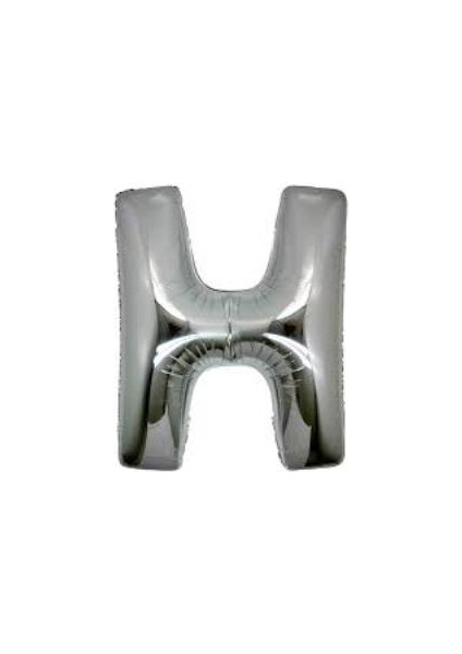H Harf Folyo Balon Gümüş Renk 40 Inç