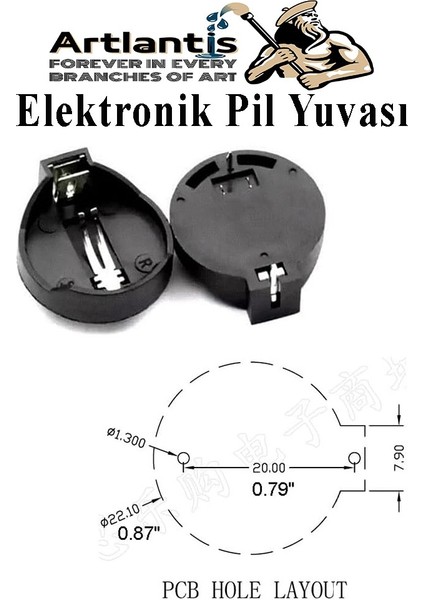 Elektronik Pil Yatağı 3 Volt 10 Adet CR2032 CR2025 CR2016 Para Düğme Pil Yatağı Rcb Pil Tutucu Bios Devre Kart