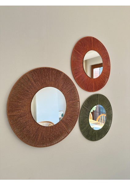 Üçlü Yuvarlak Bohem Ayna Seti & Dekoratif Ayna fiyatları
