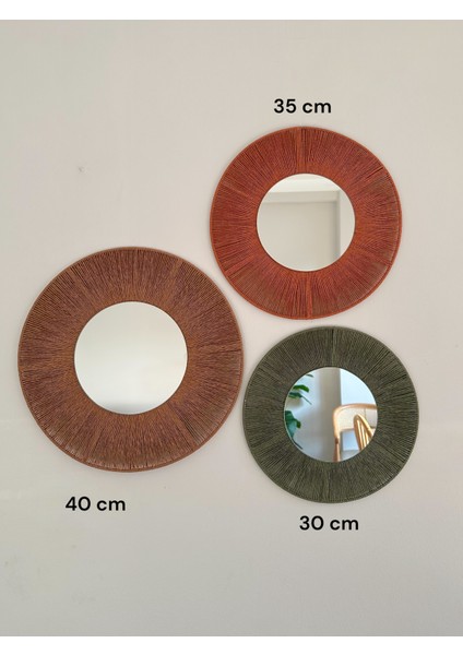 Üçlü Yuvarlak Bohem Ayna Seti & Dekoratif Ayna modelleri