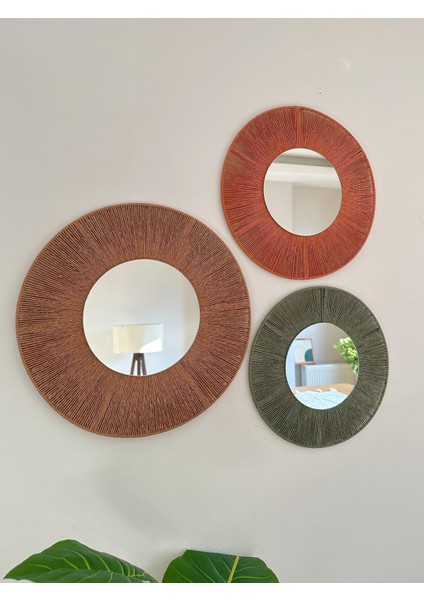 Üçlü Yuvarlak Bohem Ayna Seti & Dekoratif Ayna fırsatları
