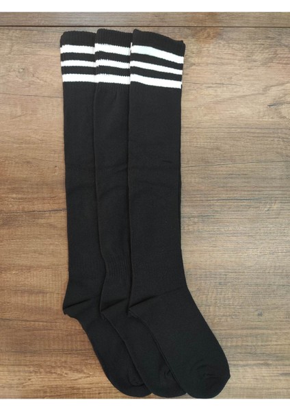 3 Çift Futbol Çorabı Uzun Tozluk Halı Saha Çorabı Pamuklu