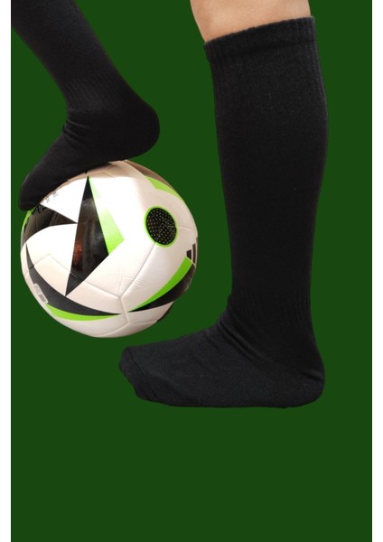 Unisex 3 Çift Çocuk Futbol Çorabı Uzun Tozluk Halı Saha Çorabı Pamuklu