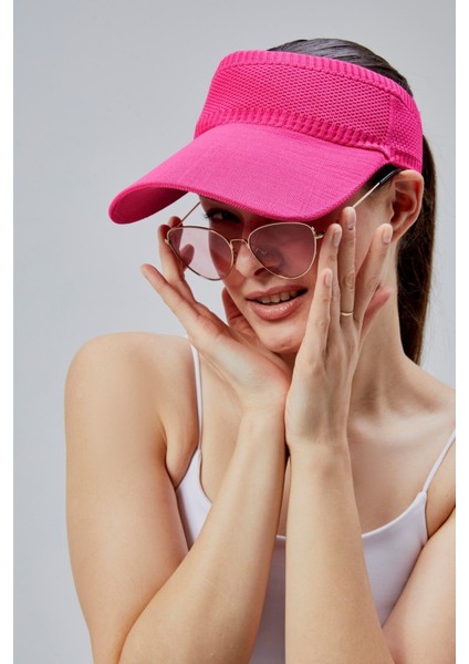 Likralı Kadın Basic Cırtcırtlı Ayarlanabilir Tenisçi Vizör Golf Şapkası Güneş Koruyucu Siperlik modelleri