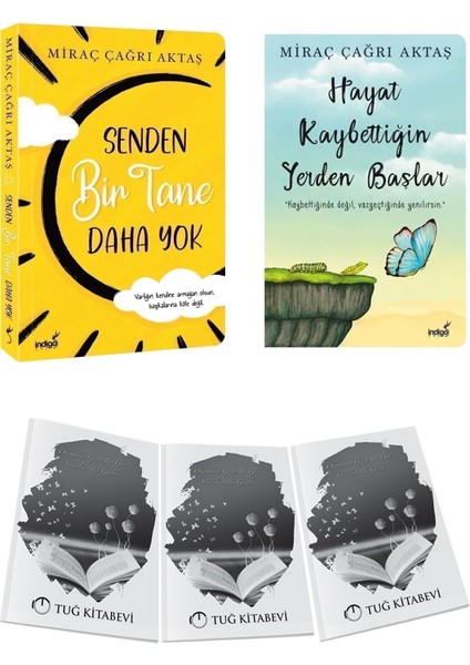Hayat Kaybettiğin Yerden Başlar - Senden Bir Tane Daha Yok Miraç Çağrı Aktaş 2 Kitap Set + Hediyeli