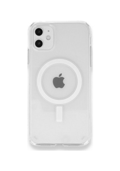 Apple iPhone 11 Magsafe Özellikli Şeffaf Renk Koruyucu Kılıf