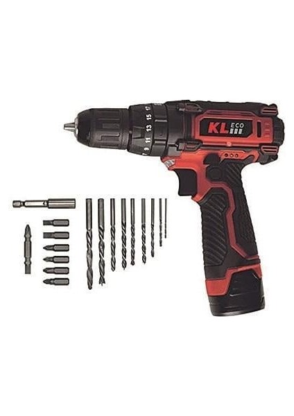 Eco KE2220DM-DB 12V 2 Ah Şarjlı Darbeli Matkap Çift Akü