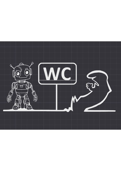 Ikonik Karikatür "la Linea" Balum Balum'dan Wc Kapı Askısı. P1195770 Sadece Plastik Aparattır.