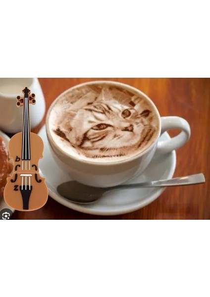 Cat And Fare - Kahve Şablonu P976061 Sadece Plastik Aparattır. Sadece Plastik Aparattır.