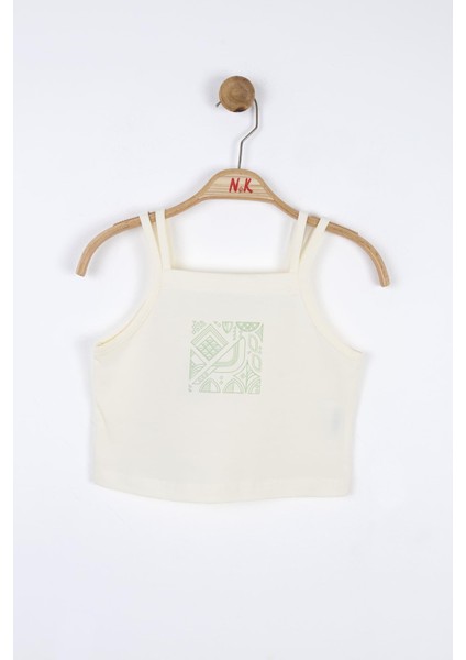 Kız Çocuk Ip Askılı Crop Bluz