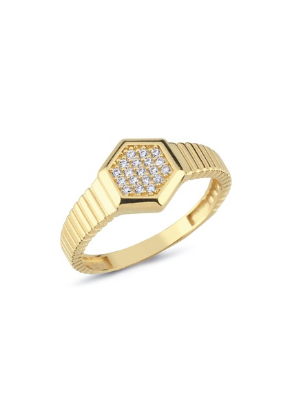 14 Ayar Trend Kadın Altın Yüzük