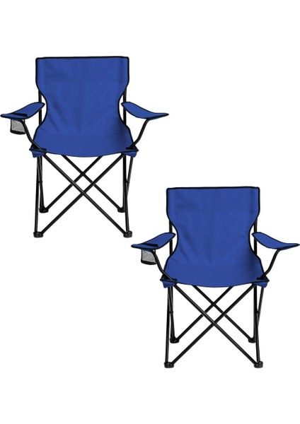 2 Adet Katlanır Kamp Sandalyesi - Piknik Plaj Sandalyesi - (DY.001) - Lacivert - Taşıma Çantalı fiyatları