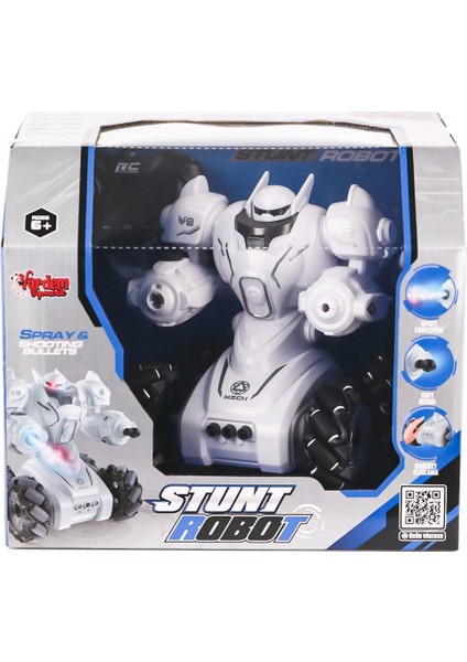 SYR-666-861 Kumandalı Şarjlı Işıklı Roket ve Buhar Atan Robot Araba -Vardem Oyuncak