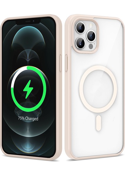 iPhone 12 Pro Max Uyumlu (12 Pro Max) Ege Serisi Magsafe Wireless Şarj Özellikli Silikon Kılıf