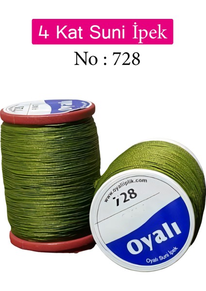 Oyalı 4 Kat Suni Ipek Iplik Iğne Oyası Boncuk Ipi Tığ Oyası NO:728
