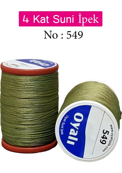 4 Kat Suni Ipek Iplik Iğne Oyası Boncuk Ipi Tığ Oyası NO:549