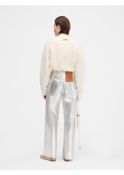 Oversized Indigo Denim Pantolon