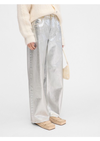 Oversized Indigo Denim Pantolon