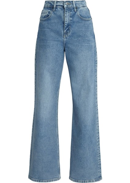 Yüksek Bel Kloş Jean Pantolon