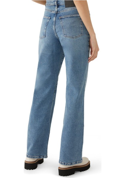 Yüksek Bel Kloş Jean Pantolon