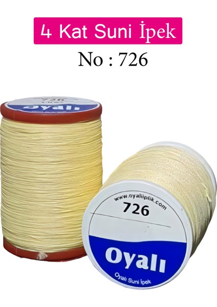 4 Kat Suni Ipek Iplik Iğne Oyası Boncuk Ipi Tığ Oyası NO:726