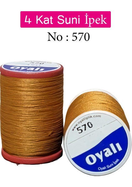 Oyalı 4 Kat Suni Ipek Iplik Iğne Oyası Boncuk Ipi Tığ Oyası NO:570