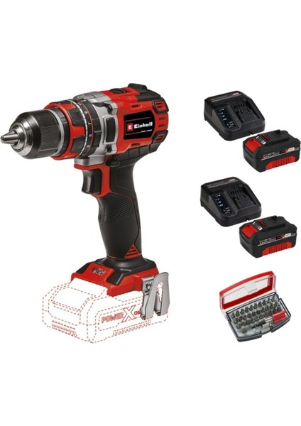 Tp-Cd 18/50 Li-I Bl Solo Akülü Vidalama Seti 2 x 4 Ah Starter Kit Kwb 32 Parça Bits Uç