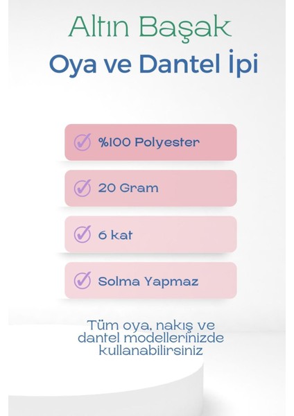 3 Adet Oya ve Dantel Ipi 20 gr - Royaleks - No: 822 - 554 - 137