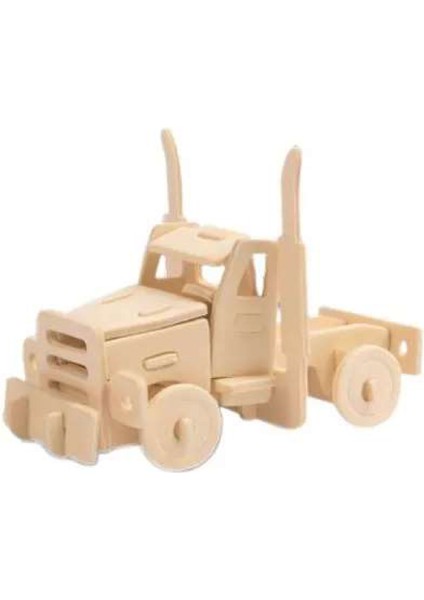 2'li Ahşap Boyanabilir 3D Puzzle Seti – 2'li Jeep + Tır Modeli (5+ Yaş)