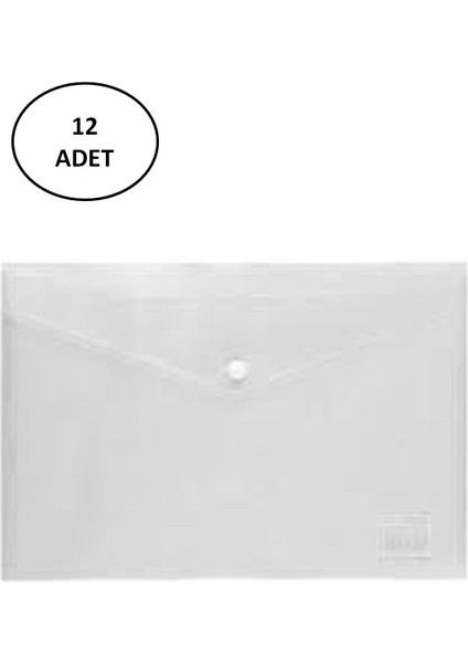Abka Şeffaf Çıtçıtlı Dosya A4 12 Adet