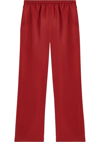 Kırmızı Geniş Paça Pantolon