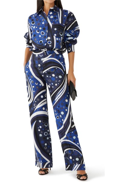 Şık Ipek Twill Pantolon