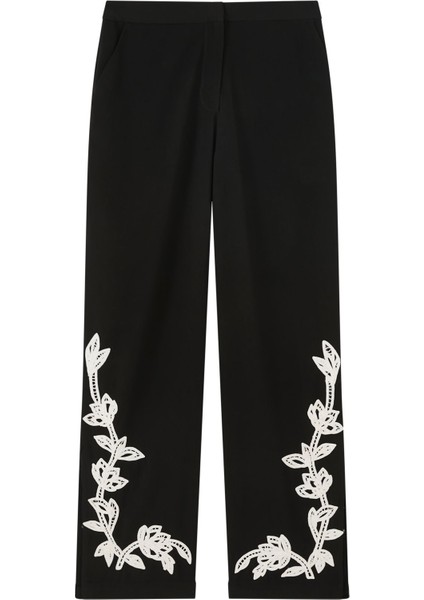 Bohem Şıklığıyla Floral Nakışlı Pantolon
