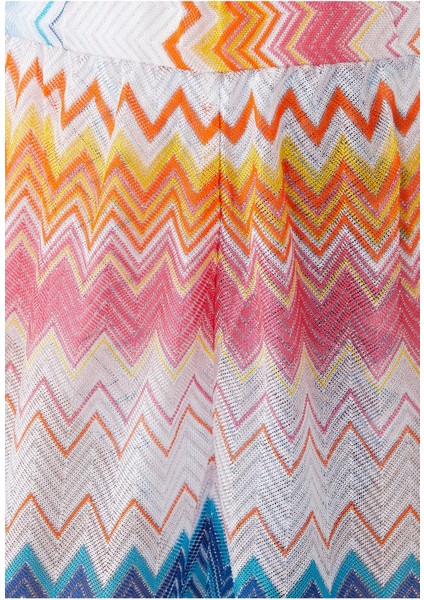 Zigzag Desenli Lame Palazzo Pantolon fırsatları
