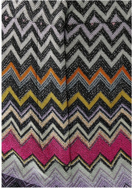 Zigzag Desenli Lurex Sırt Düz Paça Pantolon fırsatları