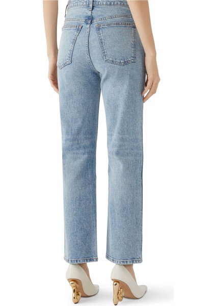 Yüksek Bel Esnek Jean Pantolon