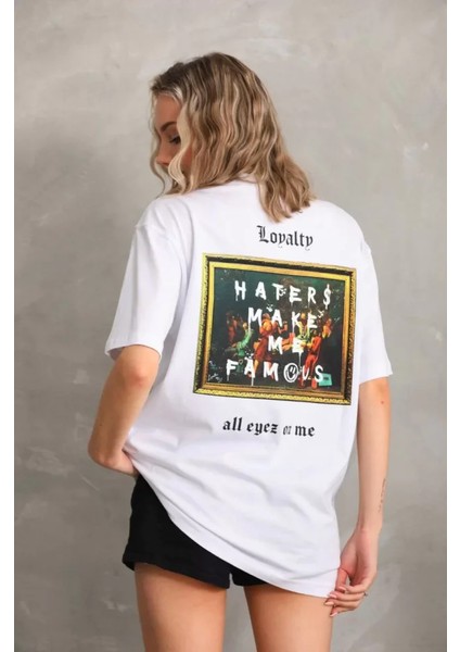 Baskılı Oversize T-Shirt - Beyaz fiyatları