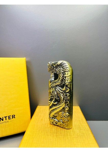 Yeni Nesil Ejderha Tasarım Çift Alev Gazlı Metal Timsah Çakmak fiyatları