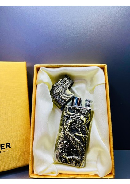 Yeni Nesil Ejderha Tasarım Çift Alev Gazlı Metal Timsah Çakmak fırsatları