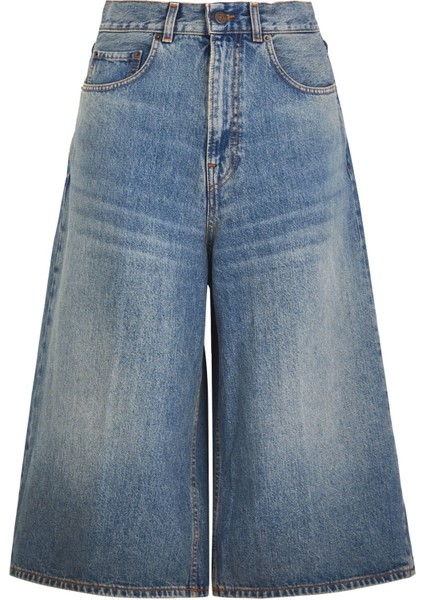 Kenarları Geniş Denim Pantolon