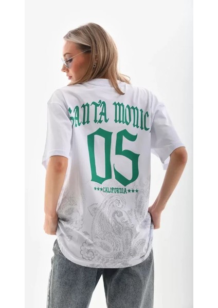 Baskılı Oversize T-Shirt - Beyaz fiyatları